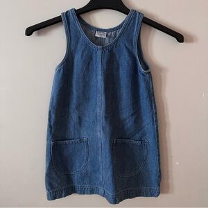 Vintage Blue Denim Sleeveless Dress